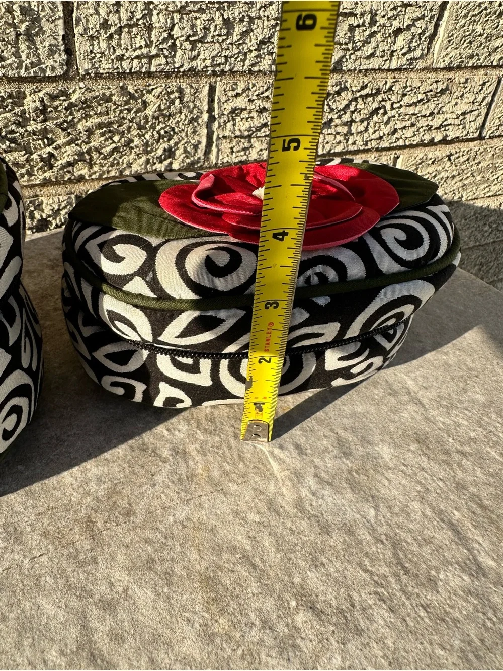 Goody Goody California Black White Swirl Red Flower Soft Case / Pouch 2 pcs